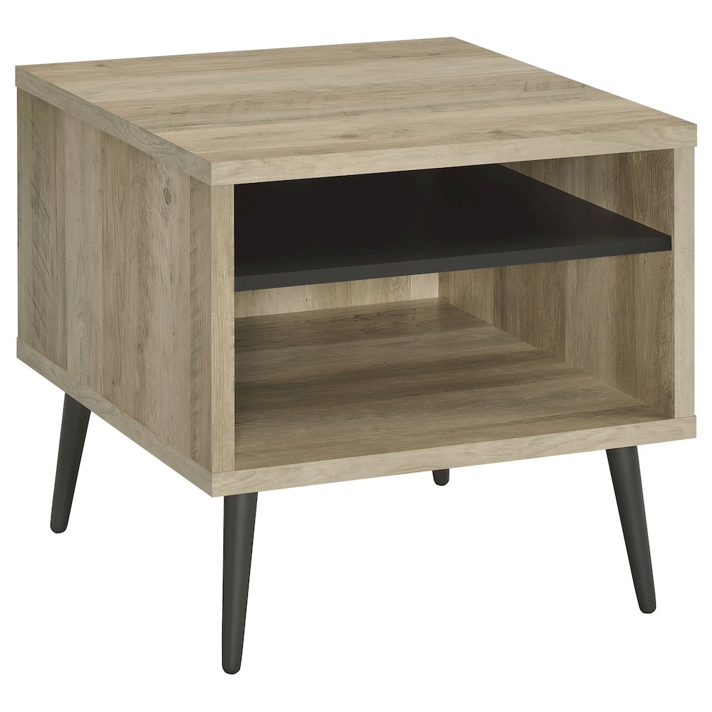 Welsh Square Engineered Wood Side End Table Antique Pine. Picture 1