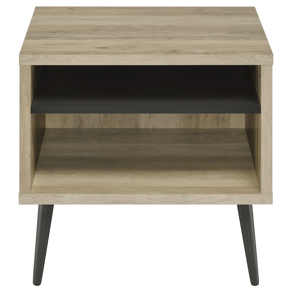 Welsh Square Engineered Wood Side End Table Antique Pine. Picture 3