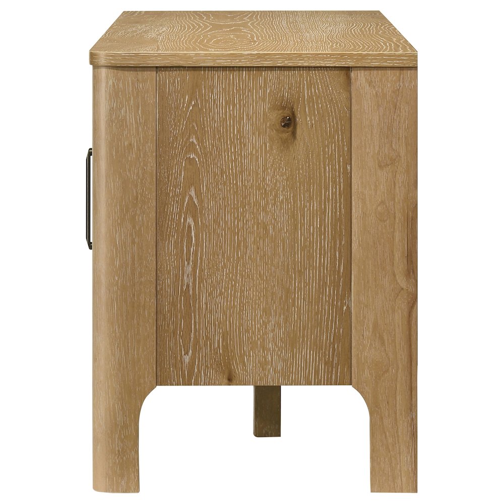 Rowe 65-inch 2-door Wood TV Stand Media Console Light Oak. Picture 7