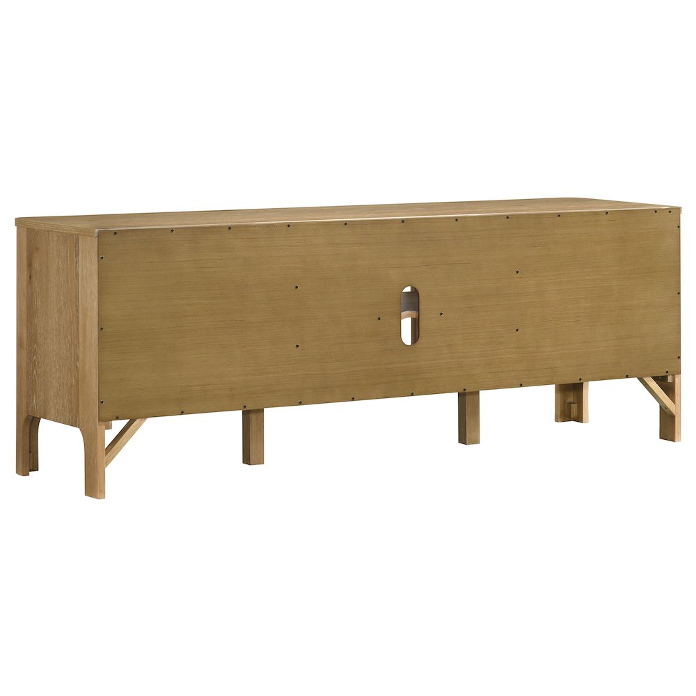 Rowe 65-inch 2-door Wood TV Stand Media Console Light Oak. Picture 8