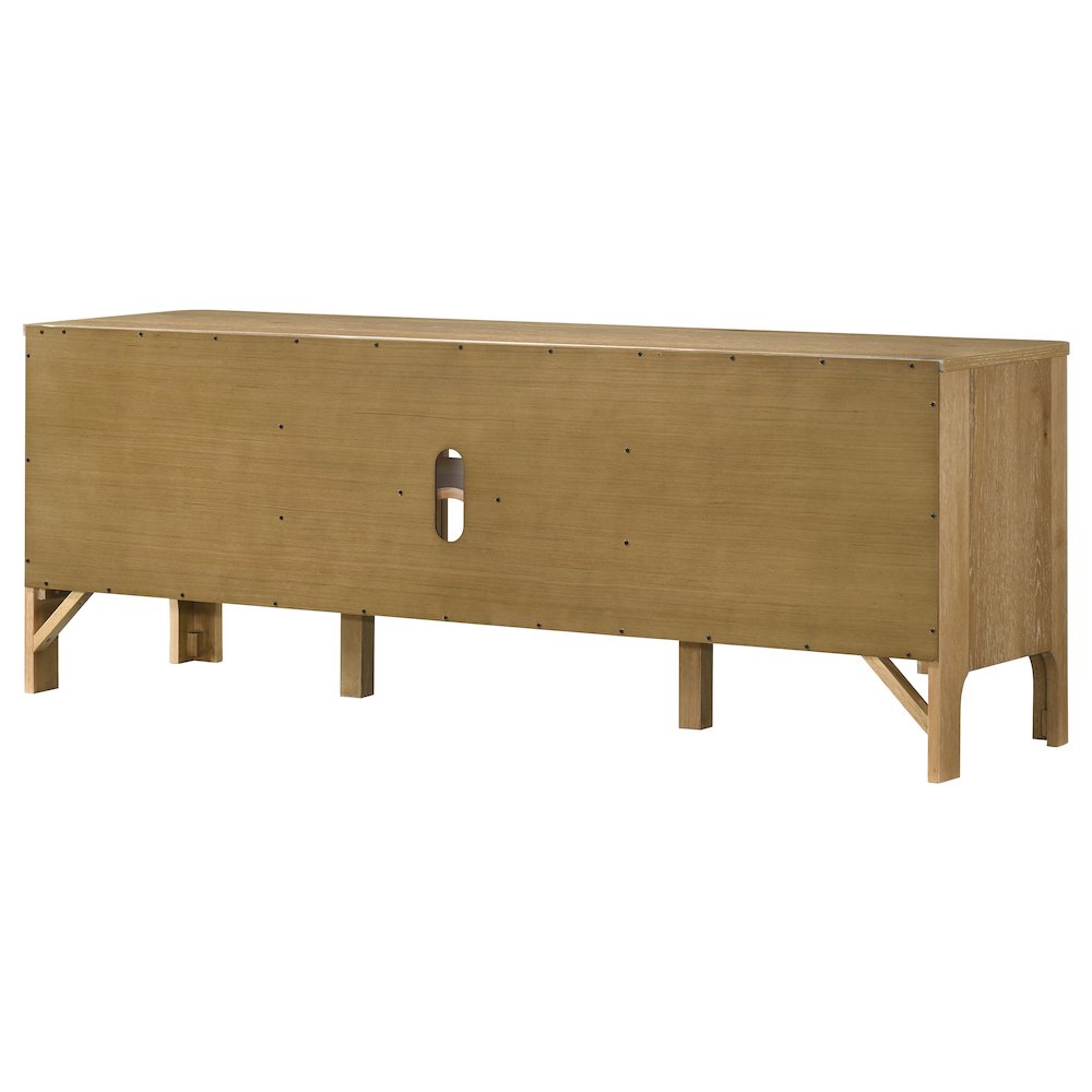Rowe 65-inch 2-door Wood TV Stand Media Console Light Oak. Picture 10