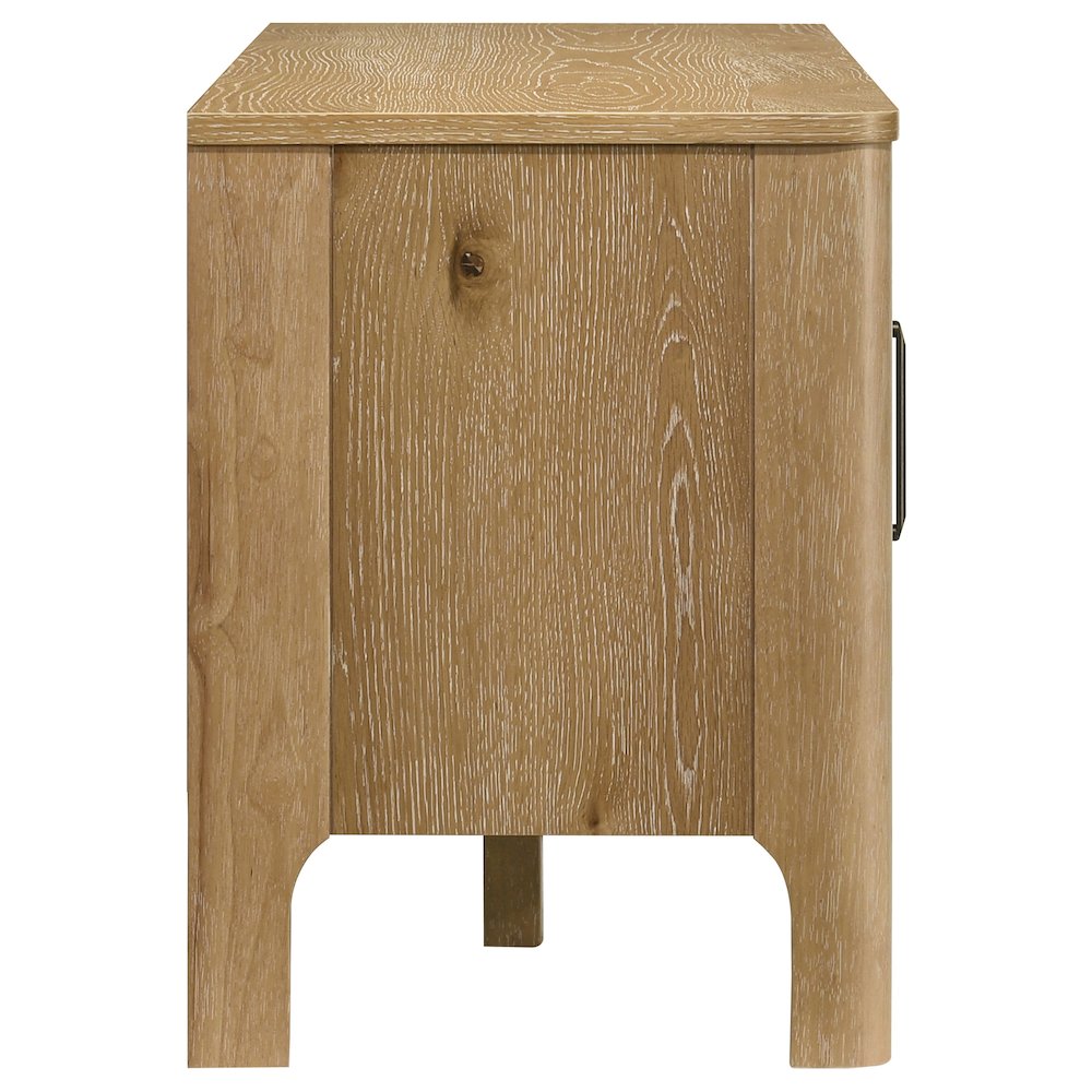 Rowe 65-inch 2-door Wood TV Stand Media Console Light Oak. Picture 11