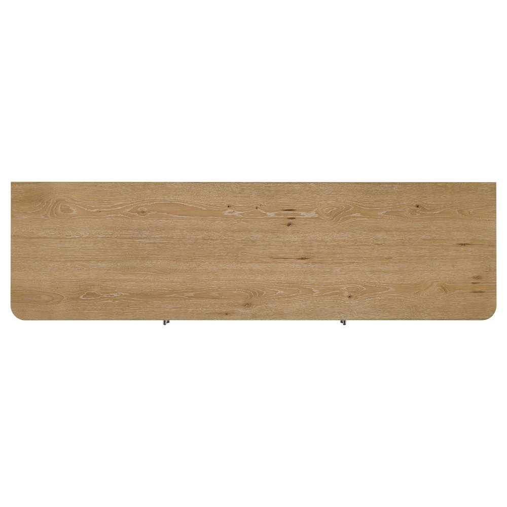 Rowe 65-inch 2-door Wood TV Stand Media Console Light Oak. Picture 12