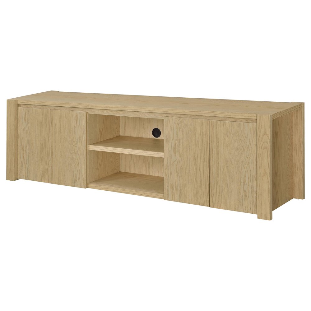 Laurelton 78-inch 4-door TV Stand Media Console Light Oak. Picture 5