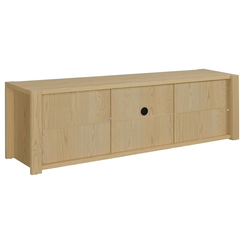 Laurelton 78-inch 4-door TV Stand Media Console Light Oak. Picture 7