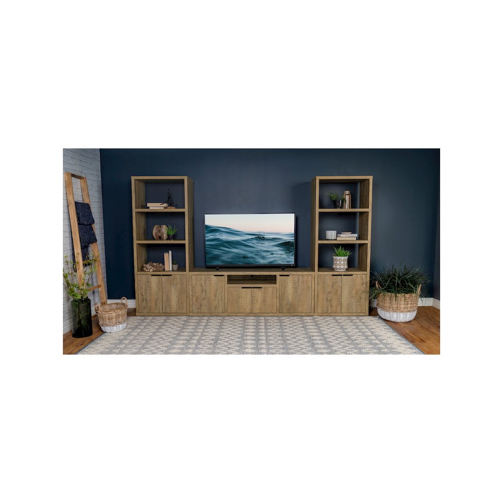 Tabby 4-door Engineered Wood 60" TV Stand Mango. Picture 13
