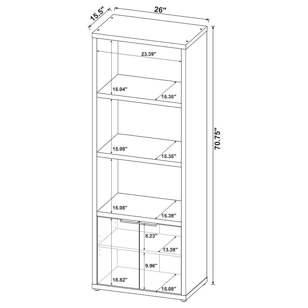 Tabby 3-piece 60" TV Entertainment Center Mango. Picture 15