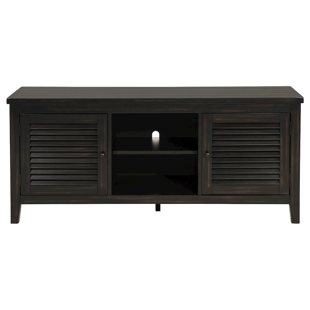 Concord 2-door 60-inch TV Stand Console Distressed Java. Picture 3