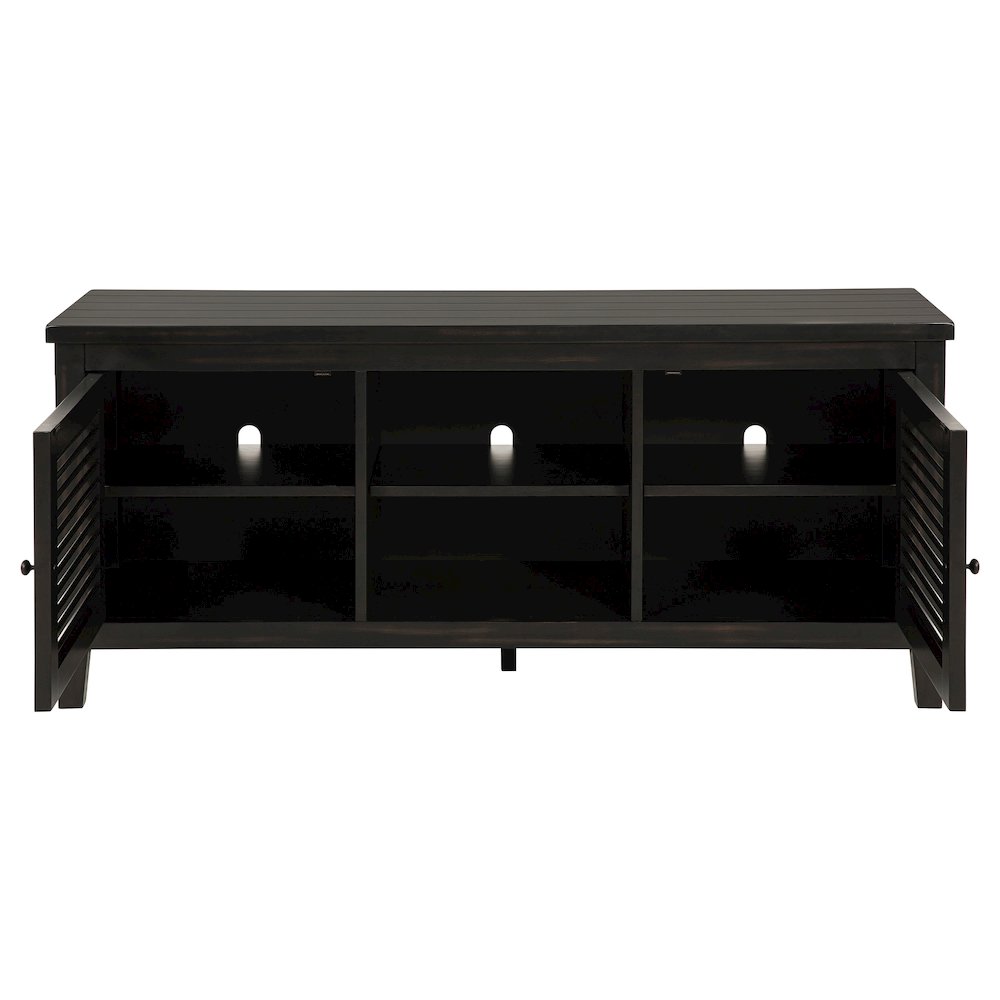 Concord 2-door 60-inch TV Stand Console Distressed Java. Picture 4