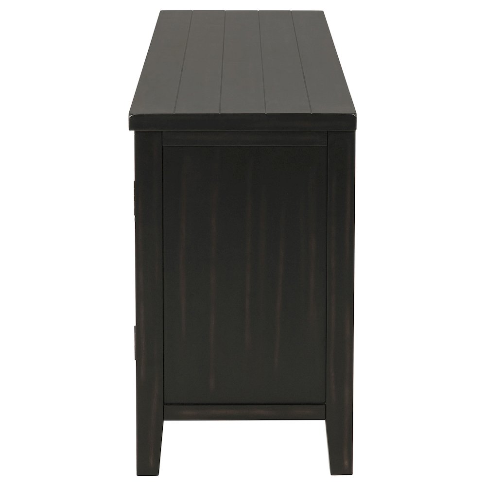 Concord 2-door 60-inch TV Stand Console Distressed Java. Picture 6