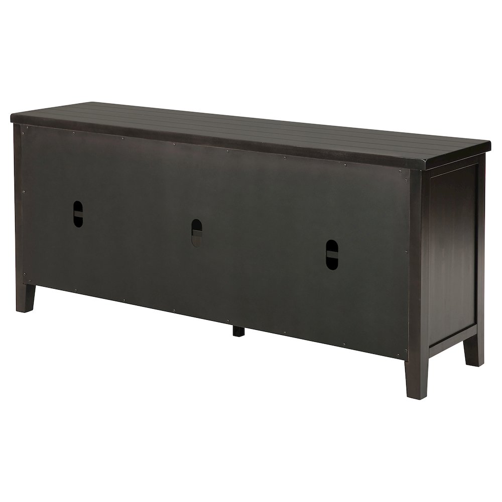 Concord 2-door 60-inch TV Stand Console Distressed Java. Picture 9
