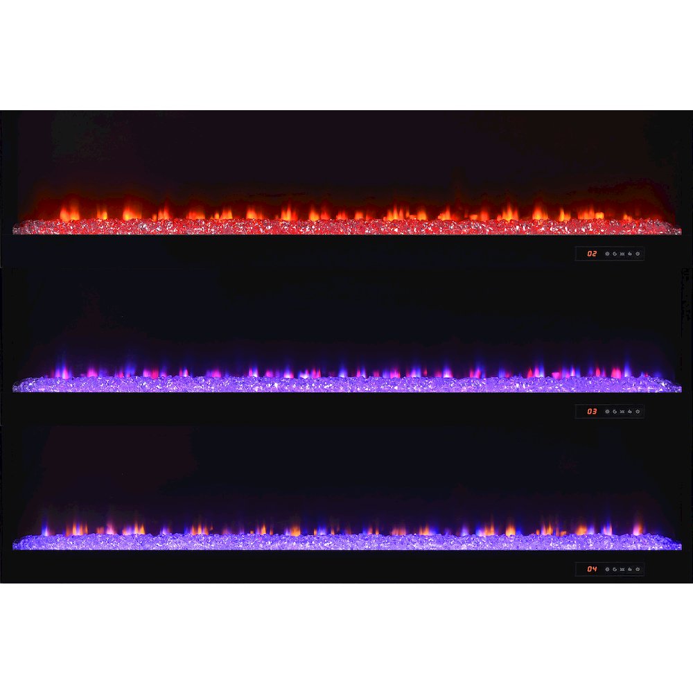 Mallory TV Stand Fireplace Console Bluetooth Speaker Black High Gloss. Picture 8