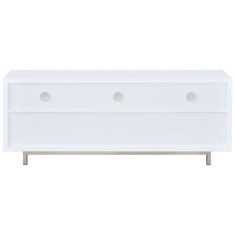 Casey 2-drawer Engineered Wood 60" TV Stand White. Picture 6