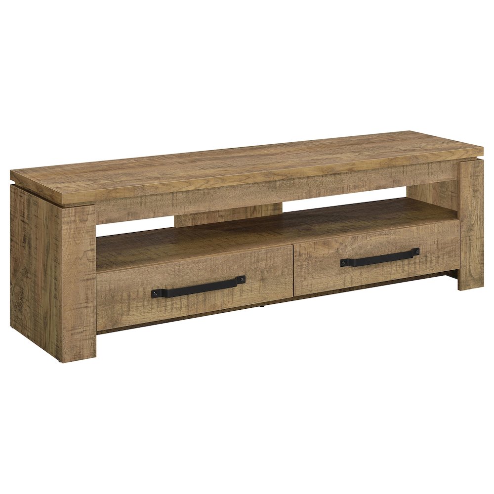 Elkton 2-drawer Engineered Wood 59" TV Stand Mango. Picture 1