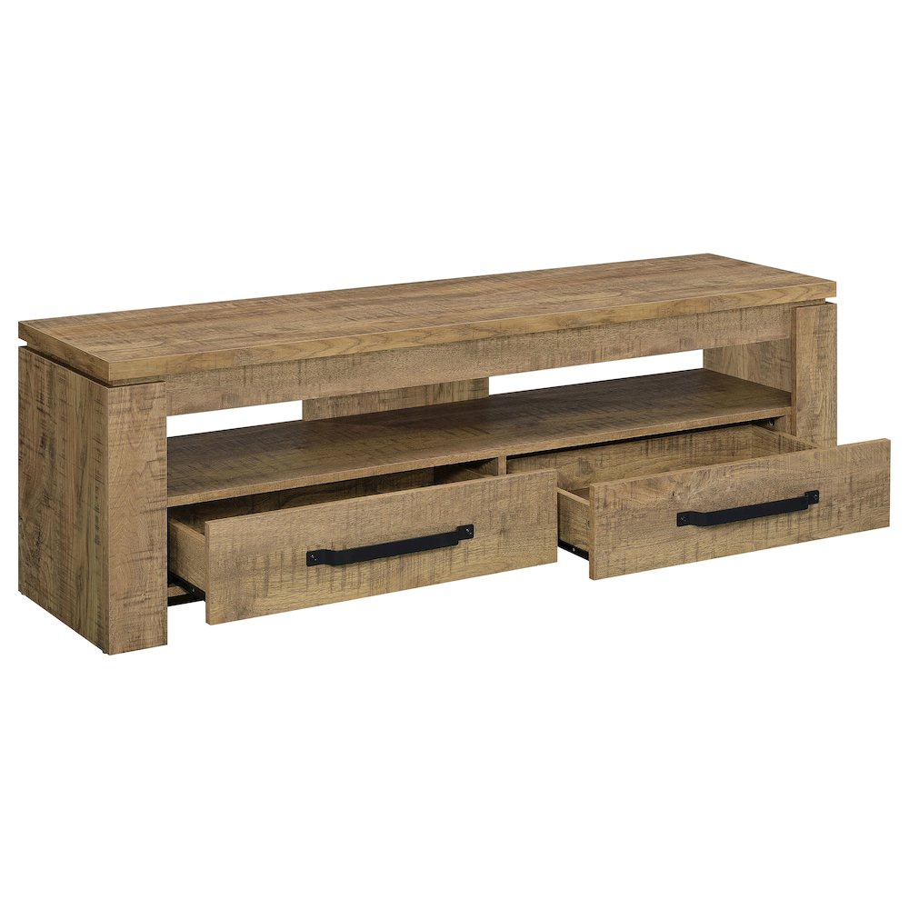 Elkton 2-drawer Engineered Wood 59" TV Stand Mango. Picture 3