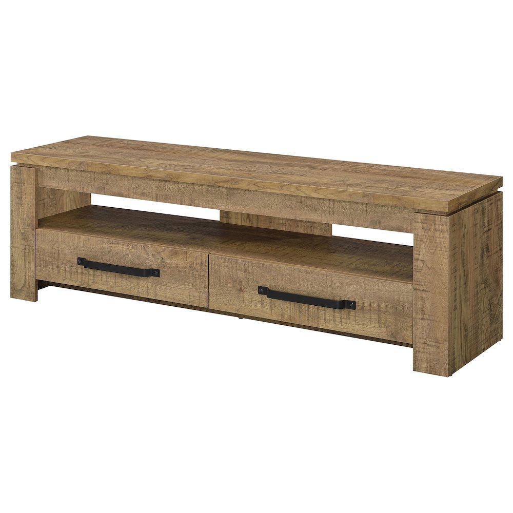 Elkton 2-drawer Engineered Wood 59" TV Stand Mango. Picture 5