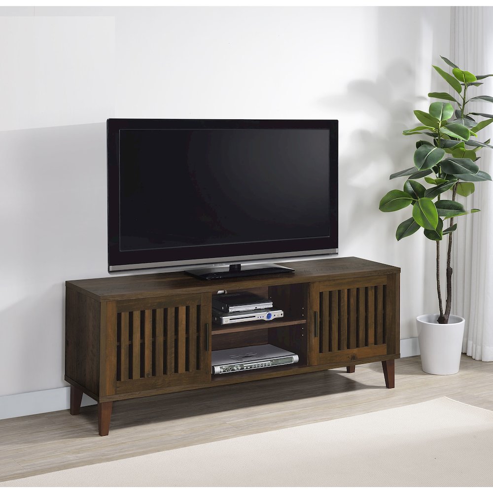 Sedona 2-door Engineered Wood 60" TV Stand Dark Pine. Picture 11