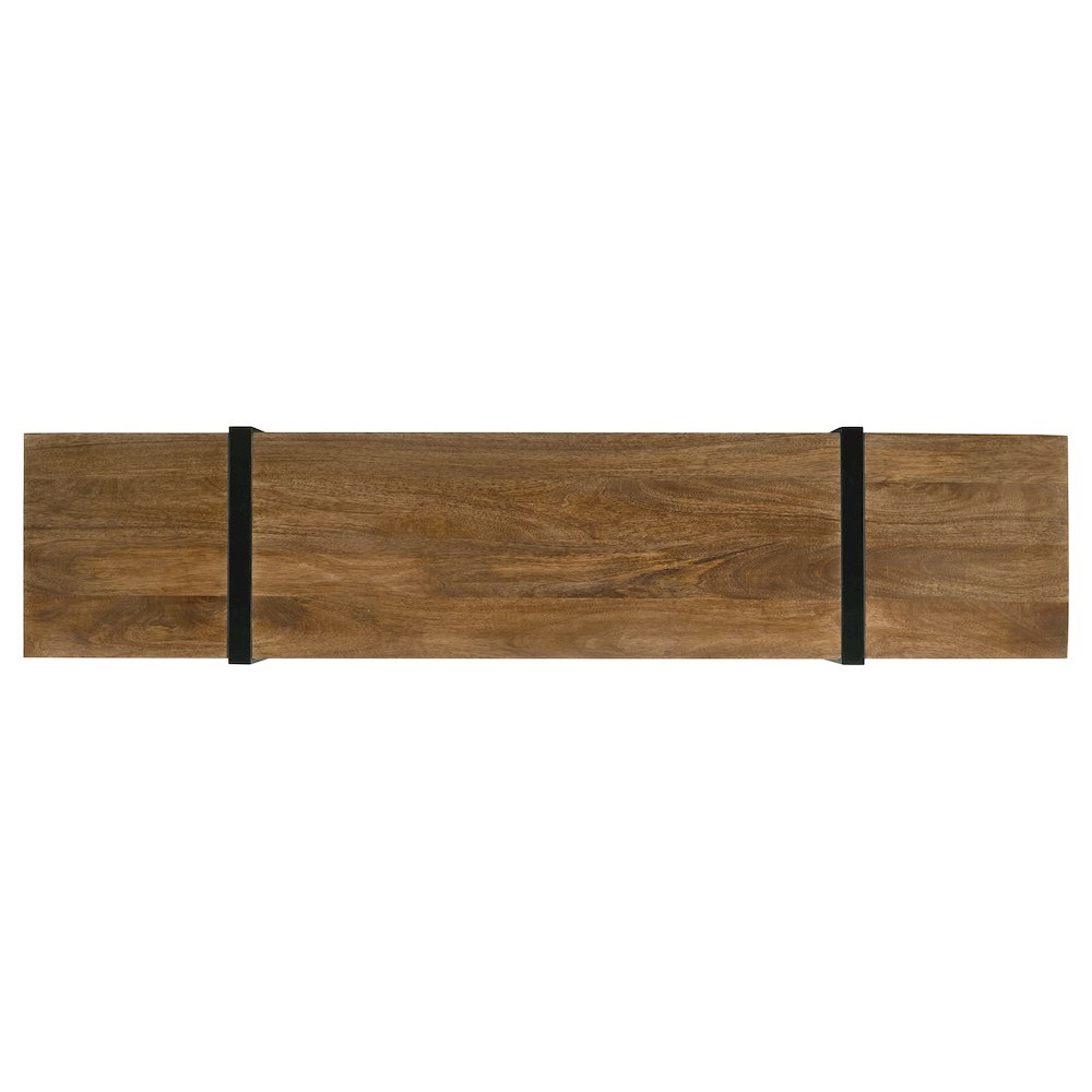 Otto 5-drawer Mango Wood 70" TV Stand Media Console Brown. Picture 13