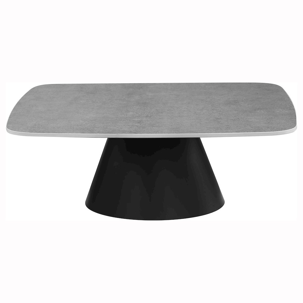 Eason 2-piece Cocktail Coffee Table Set Concrete and Black. Picture 3