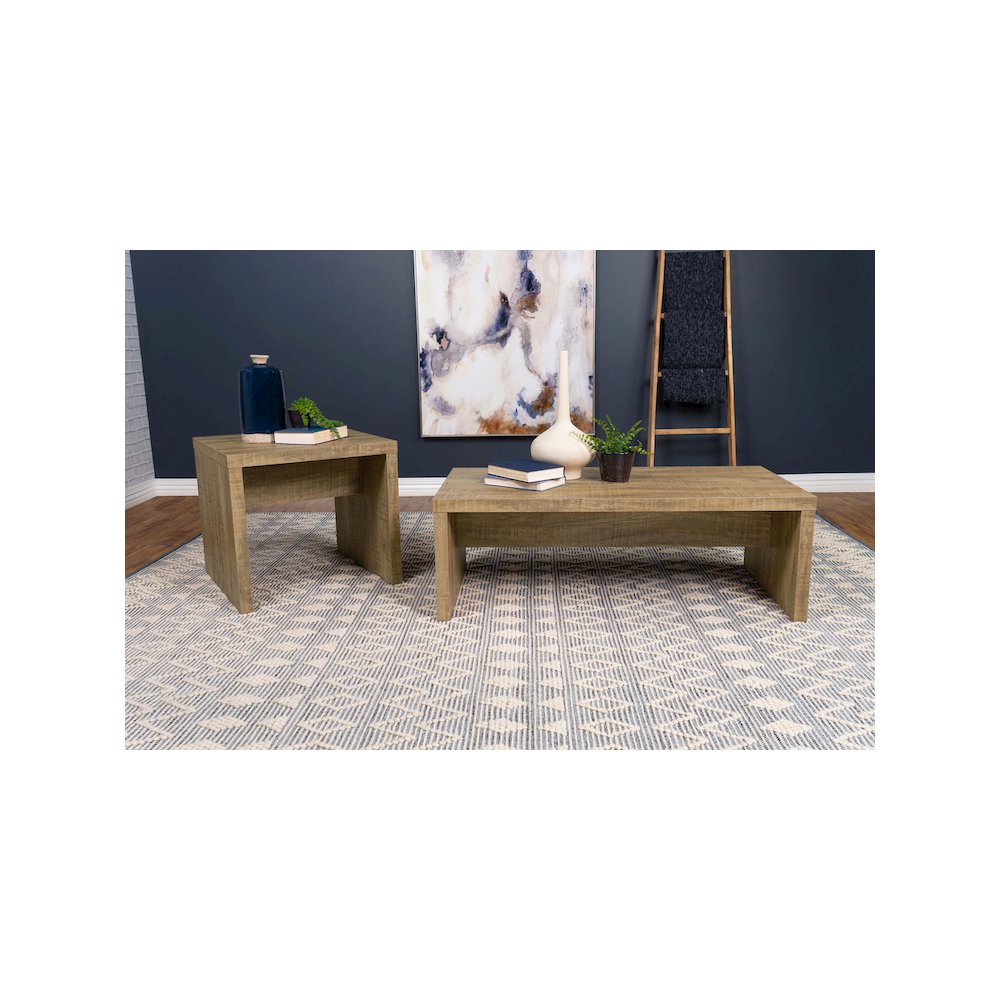 Lynette Square Engineered Wood End Table Mango. Picture 7