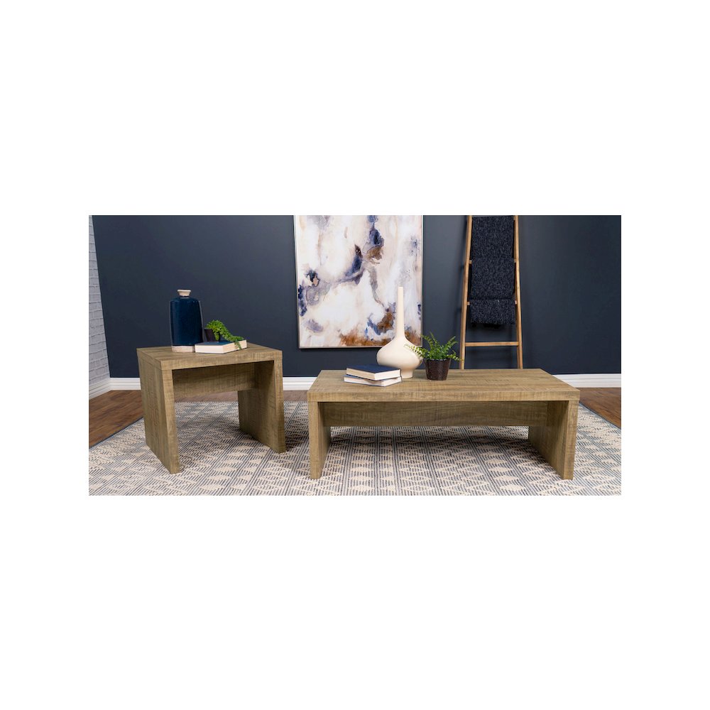 Lynette Rectangular Engineered Wood Coffee Table Mango. Picture 7