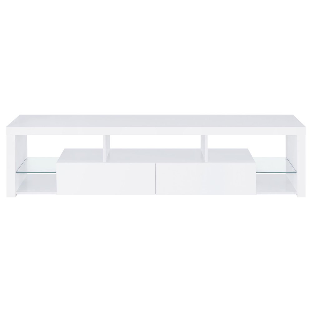 Jude 3-piece 71" TV Entertainment Center White High Gloss. Picture 5