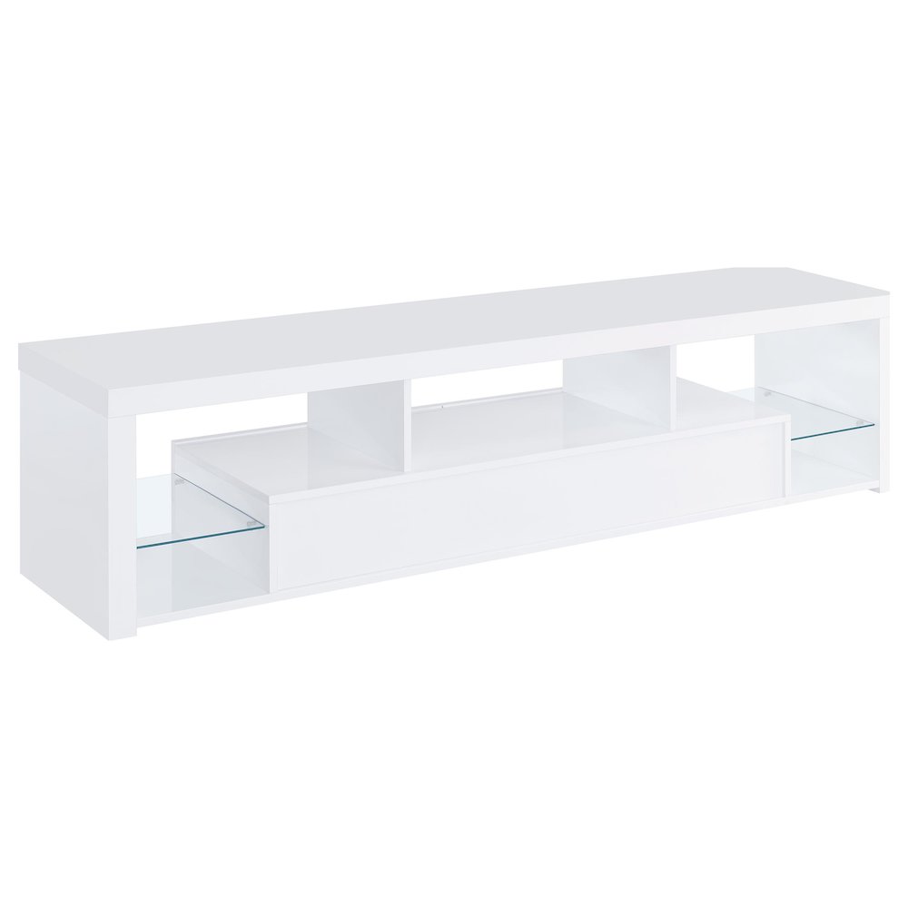 Jude 3-piece 71" TV Entertainment Center White High Gloss. Picture 7