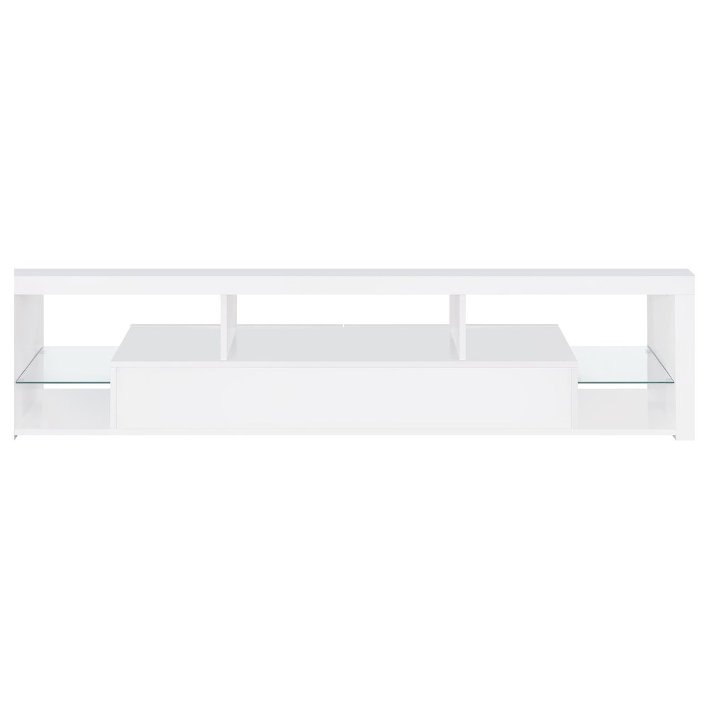 Jude 3-piece 71" TV Entertainment Center White High Gloss. Picture 8