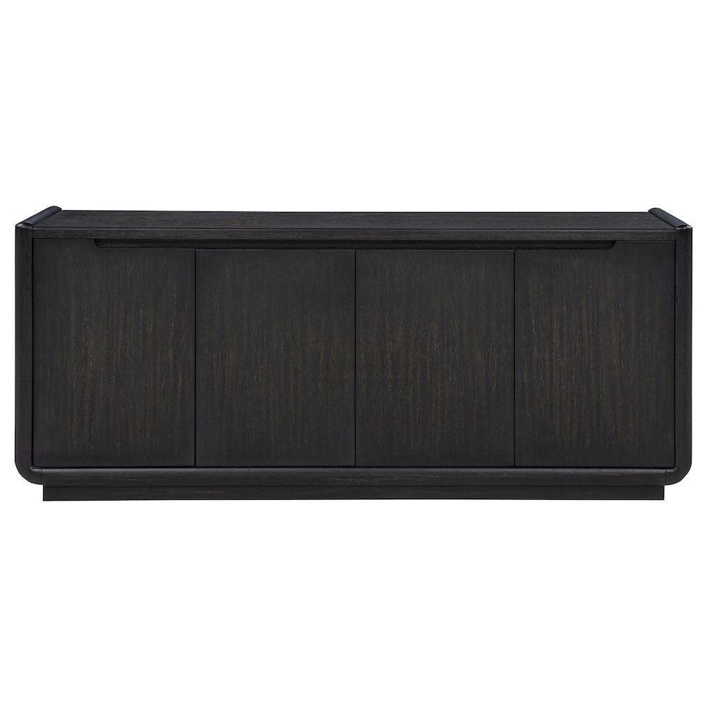 Leandro 72-inch 4-door TV Stand Media Console Burnished Black. Picture 2