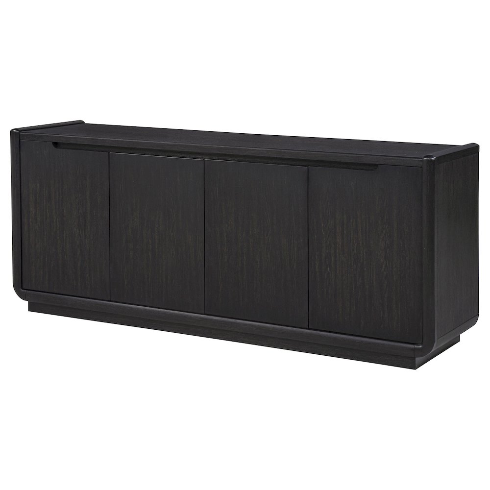 Leandro 72-inch 4-door TV Stand Media Console Burnished Black. Picture 4