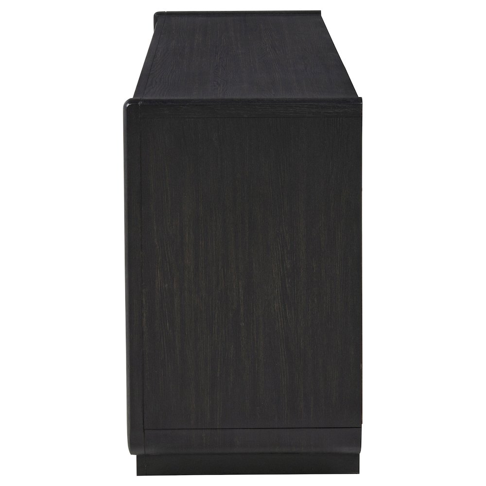 Leandro 72-inch 4-door TV Stand Media Console Burnished Black. Picture 5