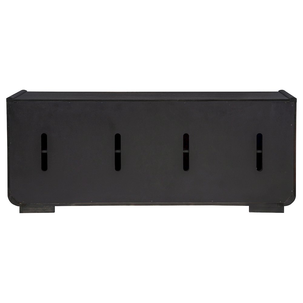 Leandro 72-inch 4-door TV Stand Media Console Burnished Black. Picture 7