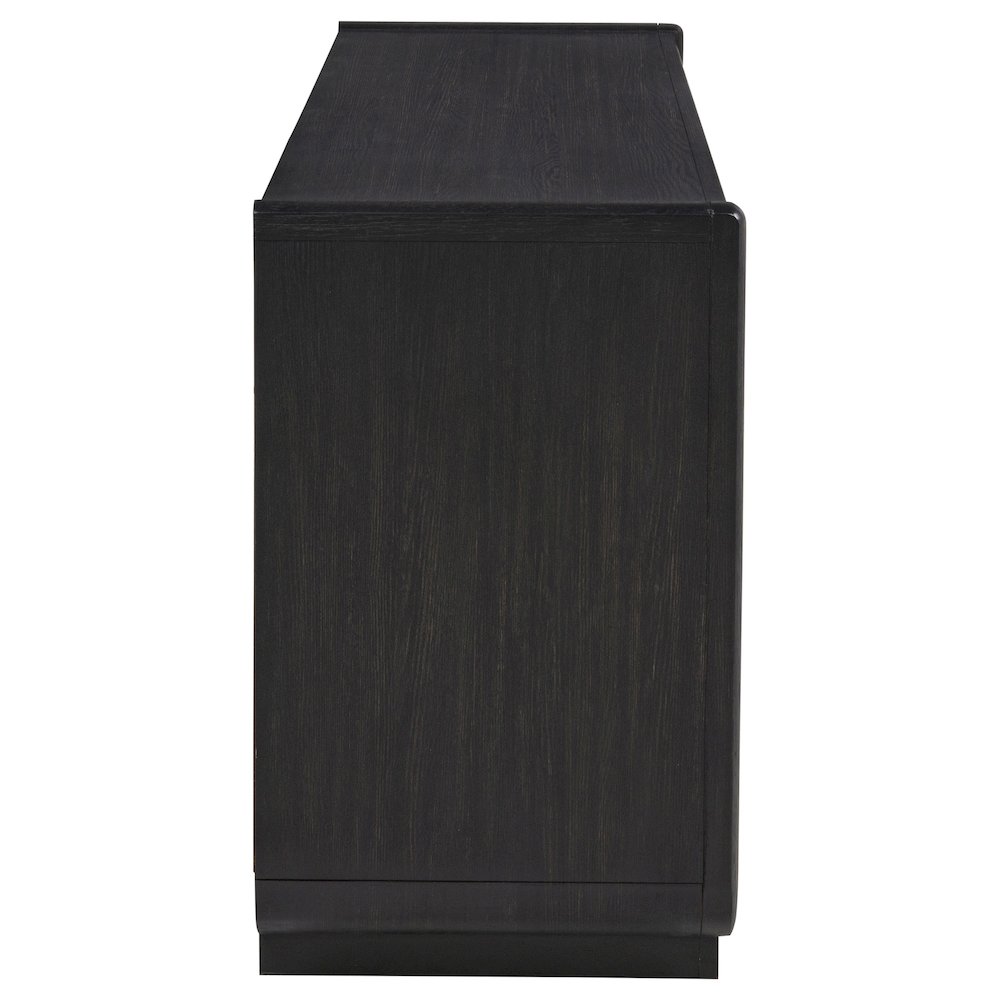 Leandro 72-inch 4-door TV Stand Media Console Burnished Black. Picture 9