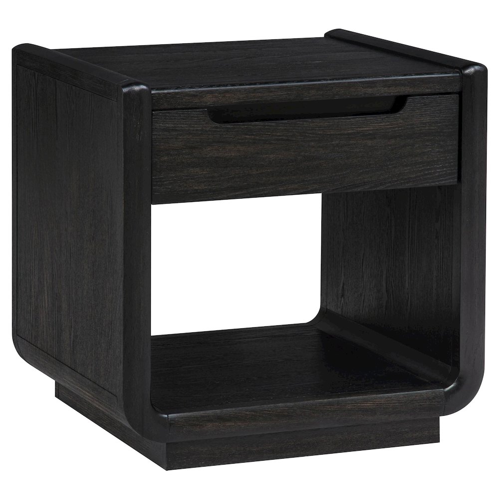 Leandro 2-piece Wood Coffee and End Table Set Burnished Black. Picture 2