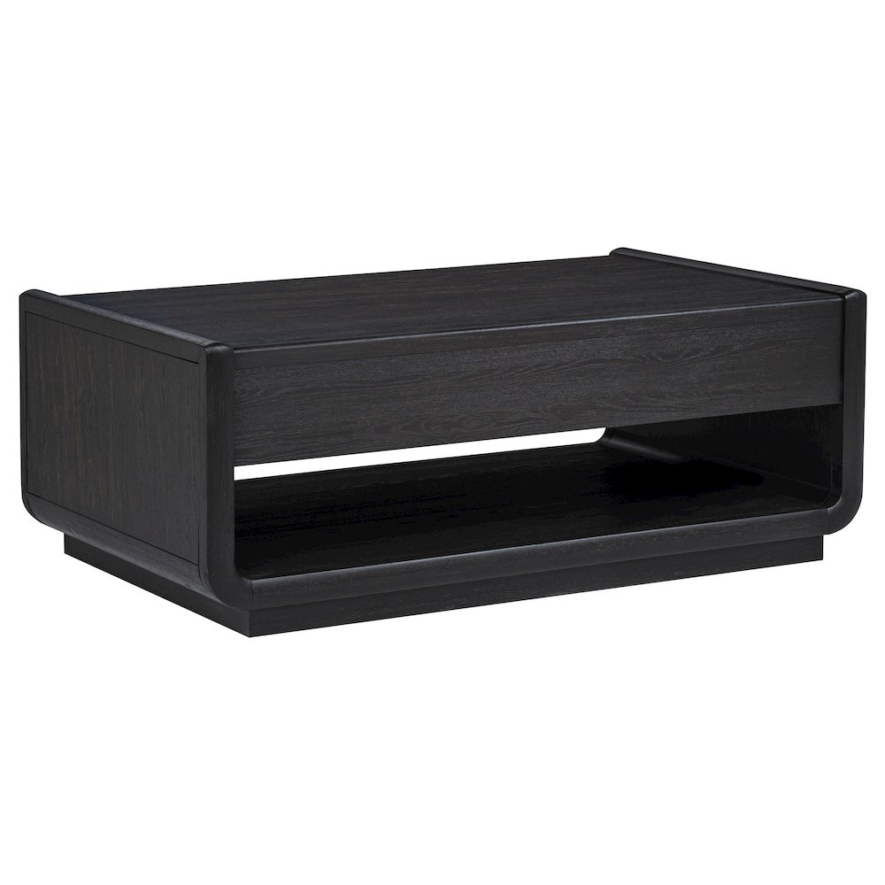Leandro 2-piece Wood Coffee and End Table Set Burnished Black. Picture 10
