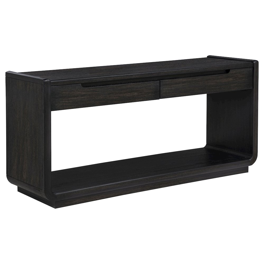 Leandro 2-drawer Entryway Sofa Console Table Burnished Black. Picture 1