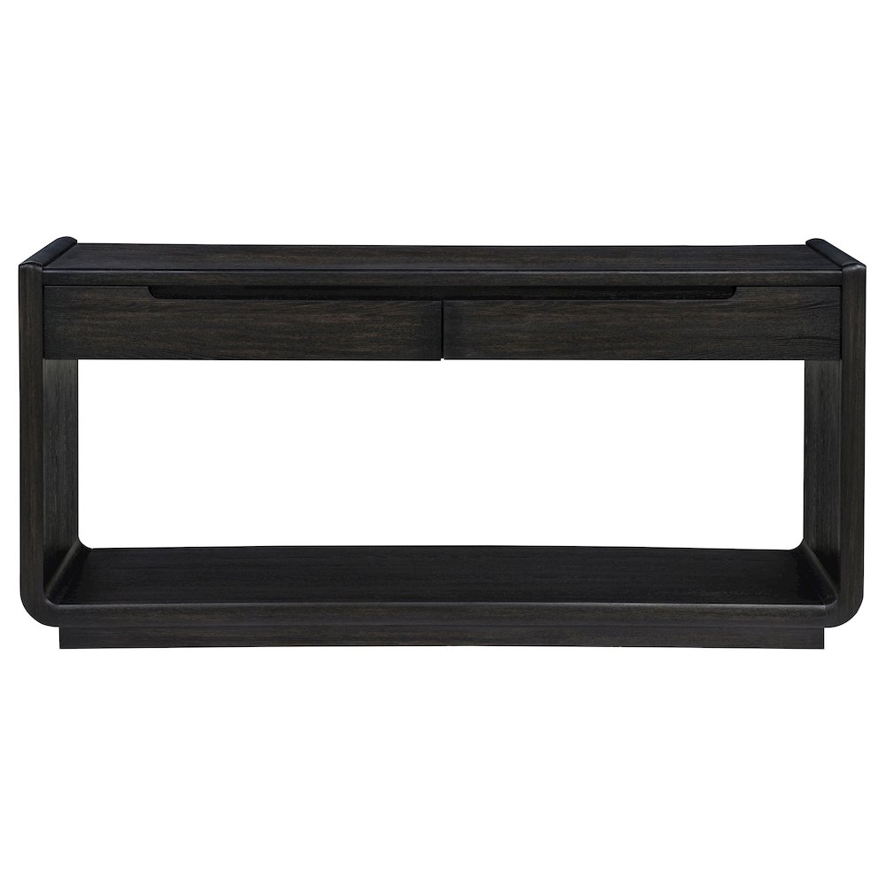 Leandro 2-drawer Entryway Sofa Console Table Burnished Black. Picture 3