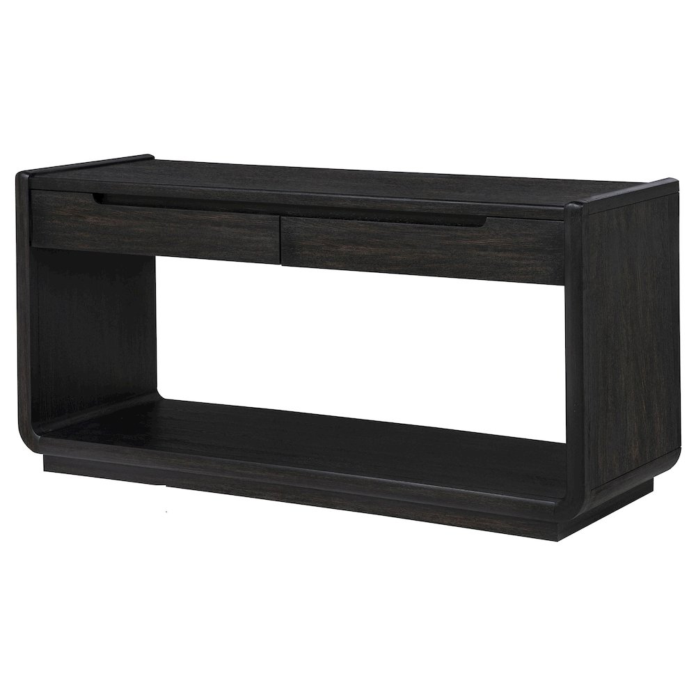 Leandro 2-drawer Entryway Sofa Console Table Burnished Black. Picture 4