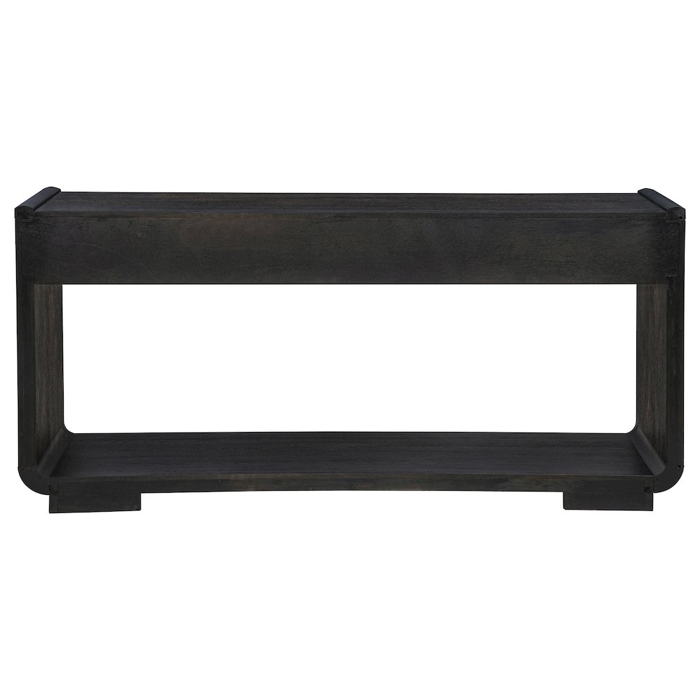 Leandro 2-drawer Entryway Sofa Console Table Burnished Black. Picture 7