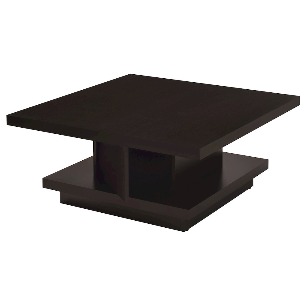 Reston Square Engineered Wood Coffee Table Cappuccino. Picture 3