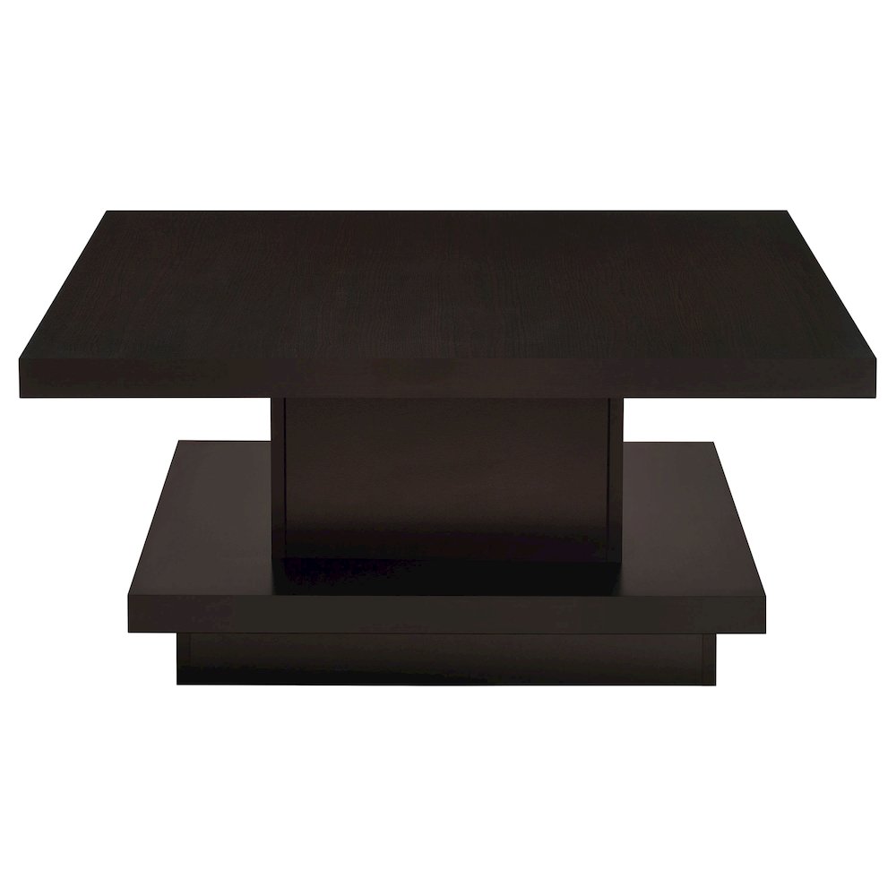 Reston Square Engineered Wood Coffee Table Cappuccino. Picture 4
