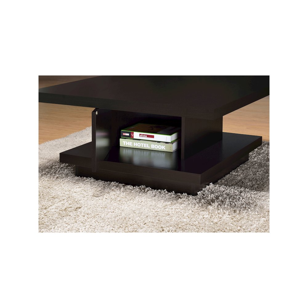 Reston Square Engineered Wood Coffee Table Cappuccino. Picture 8