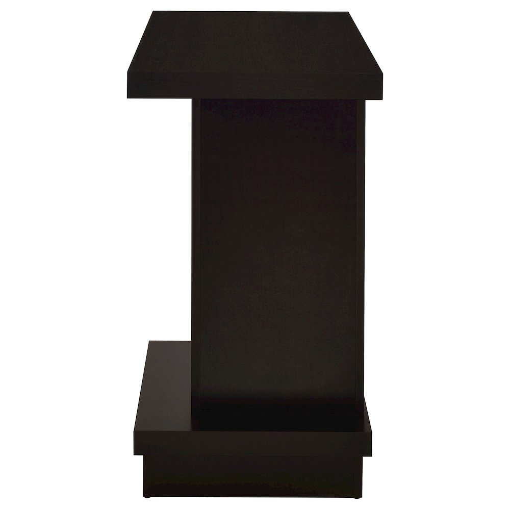 Reston Engineered Wood Pedestal Console Table Cappuccino. Picture 4