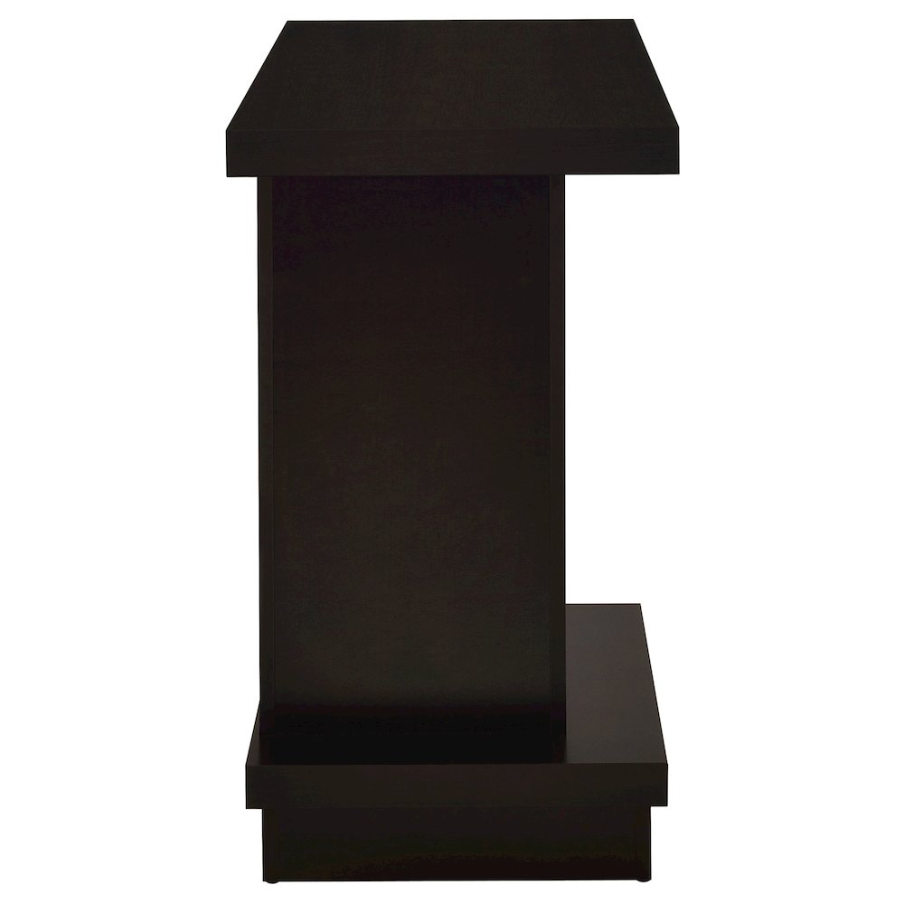 Reston Engineered Wood Pedestal Console Table Cappuccino. Picture 6