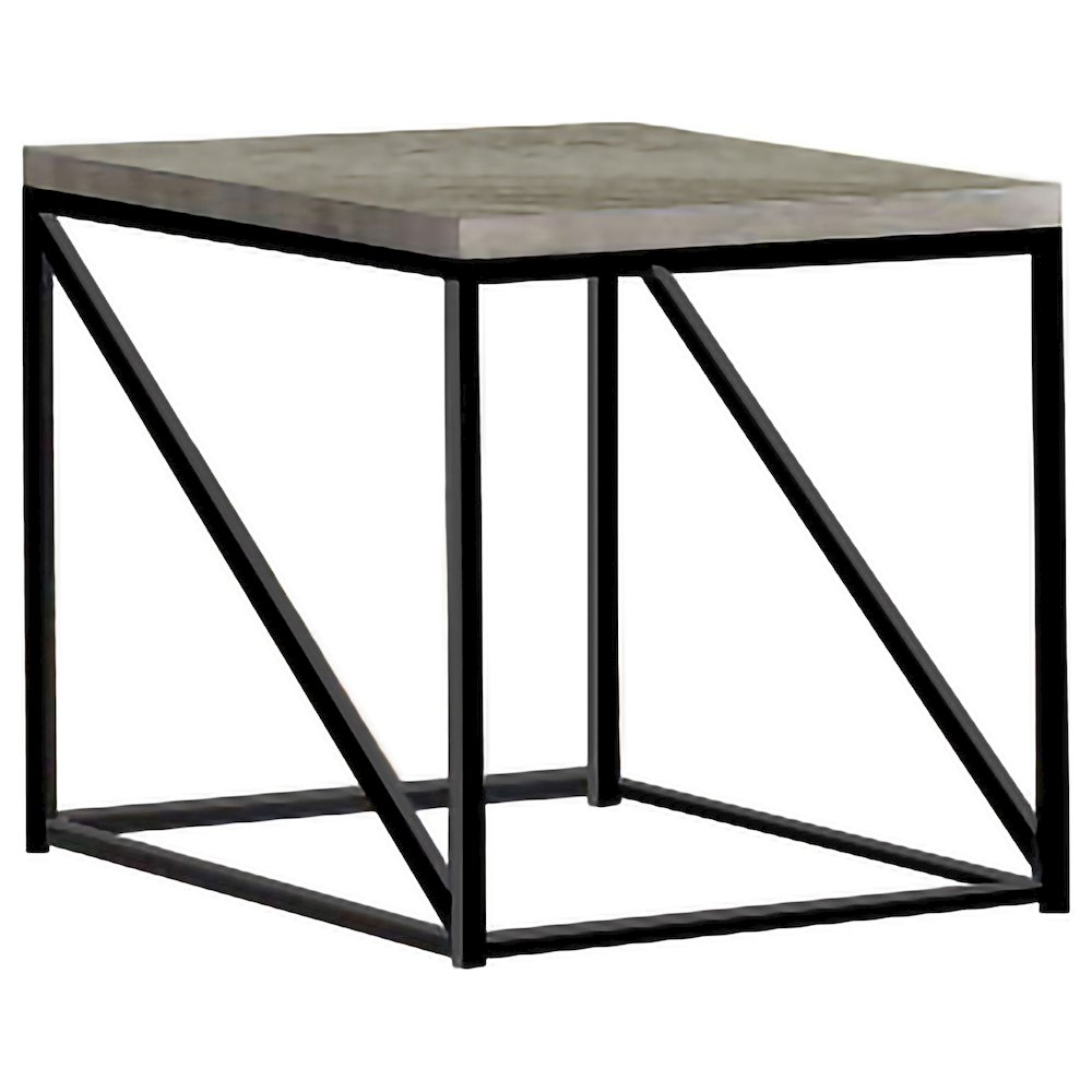 Birdie Square Engineered Wood End Table Sonoma Grey. Picture 1