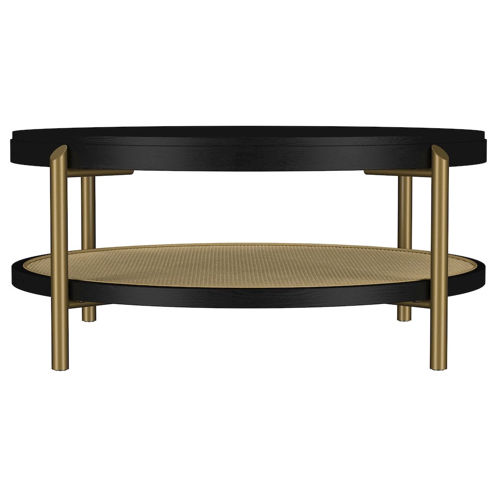 Arini 3-piece Round Coffee and End Table Set Black. Picture 7