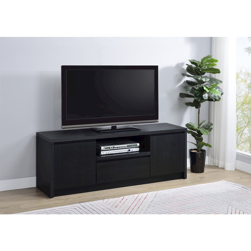 Winfield 60-inch 2-door TV Stand Media Console Black. Picture 2