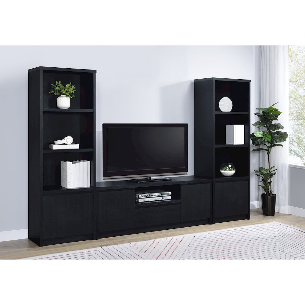 Winfield 60-inch 2-door TV Stand Media Console Black. Picture 5