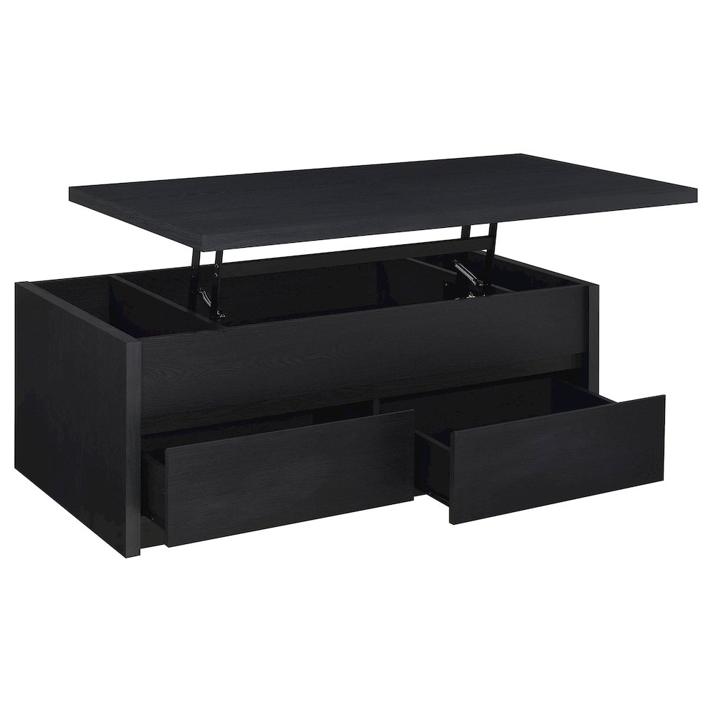 Knapp 2-piece Lift Top Coffee Table Set Black. Picture 8