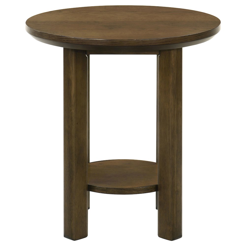 Ottowa 2-piece Round Wood Coffee Table Set Brown. Picture 4